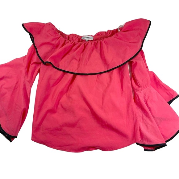 Kontrol pink blouse with flared sleeves size M - Picture 1 of 4
